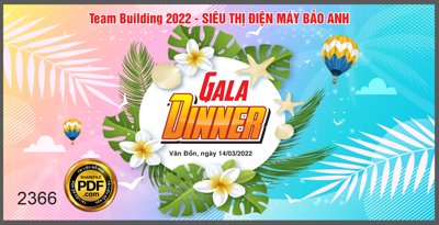File gốc Market Gala dinner team building siêu thị điện máy Hali file CDR (in lụa) cao cấp