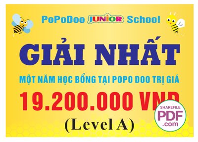 Tải file Market Giải nhất một năm học bổng tiếng anh file PDF & CDR (gốc) làm file tranh quảng cáo