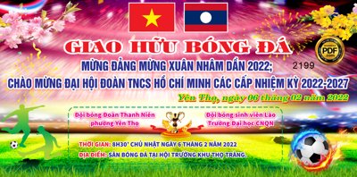 File ảnh Market Giao hữu bóng đá mừng đảng mừng xuân file CDR (gốc) dùng in Pano