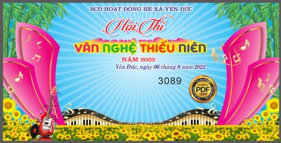File tranh Market Hội thi văn nghệ thiếu niên hè 2022 file Corel (ảnh gốc) sắc nét hoàn hảo