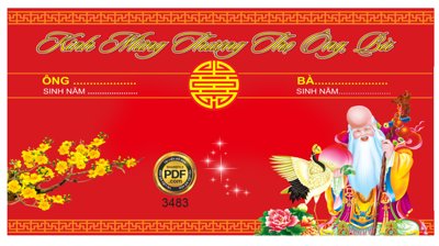 File gốc Market Kính mừng thượng thọ ông bà file Corel (bản quyền) cho in ấn