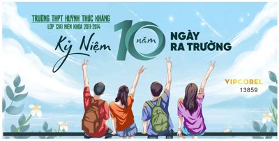 File gốc Market Kỷ niệm 10 năm ngày ra trường file corel x7 (in tráng gương) ốp tường