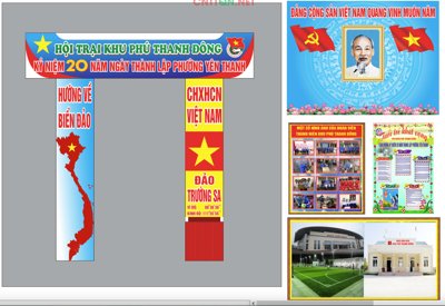 File ảnh Market Làm cổng trại hướng về biển đảo file CDR v21 (gốc) in quảng cáo ngoài trời