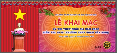 Tải file Market Lễ Khai Mạc kỳ thi THPT Quốc Gia năm 2022 file CDR (gốc) làm tranh trang trí