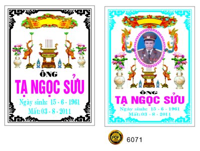 Download file gốc Market Mẫu bia mộ cụ ông #1 file corel (in mica) logo