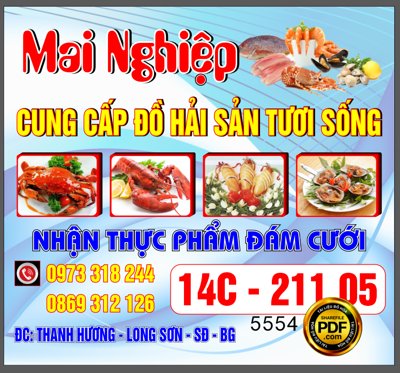 File tranh PSD Market Mai Nghiệp - Hải sản tươi sống file corel chất lượng cao