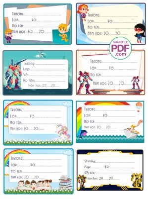 Tải file PSD Market Nhãn vở dán sách vở trường học file CorelDRAW x5 (nguyên layer) để in