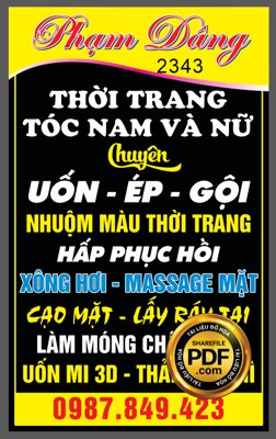 Tải file Market Phạm Dâng - thời trang tóc nam và nữ file CDR (ảnh gốc) file AI/EPS