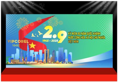 File tranh gốc Market Quốc Khánh 2.9 chào mừng 80 năm #3 chủ đề hiện đại