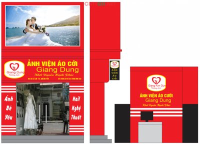 File tranh Market Shop Ảnh viện áo cưới Giang Dung Corel (ảnh gốc) in trần xuyên sáng