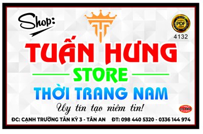 File tranh quảng cáo Market Shop Tuấn Hưng Store thời trang nam file corel (download file gốc)