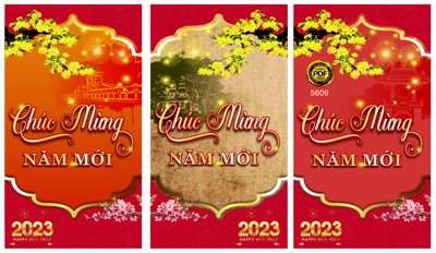 Chi tiết file gốc Market Thiệp lì xì chúc mừng năm mới 2023 file corel (cho in tráng gương)