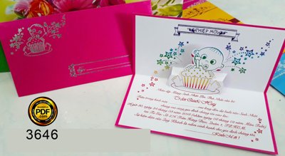 File tranh Market Thiệp mời sinh nhật mã MPU-21 file corel (ảnh gốc) in trần xuyên sáng