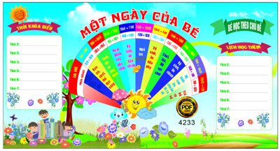 File PSD Market bảng một ngày của bé và thời khóa biểu (gốc) nhiều lớp (multi-layer)