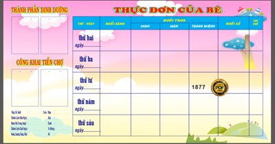 File ảnh Market bảng thực đơn của bé #5 file CDR X7 (gốc) in standee