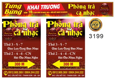 File gốc Market biển hiệu phòng trà ca nhạc - music live file Corel (in ấn) không giới hạn