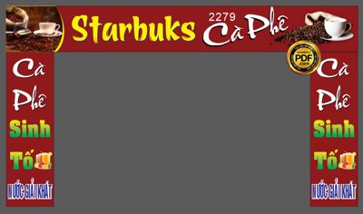 File tranh trang trí Market biển quảng cáo Starbuks cà phê - sinh tố file CDR (tải file gốc)
