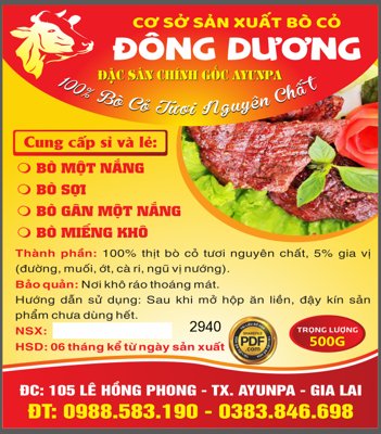 Download file Market cơ sở sản xuất bò cỏ Đông Dương file corel (gốc) in mica cao cấp