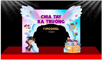 File gốc Market cổng Check in Chia tay ra trường 2025 (in lụa) hoa văn cổ điển