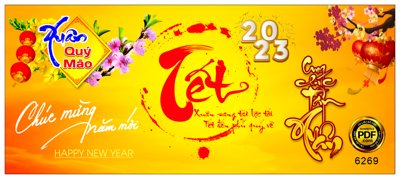 Download file gốc Market chúc mừng năm mới 2023 #66 file corel (in mica) trang trí