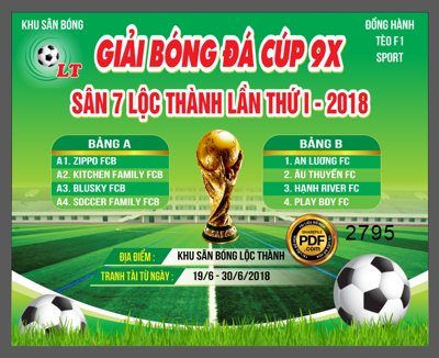 File tranh Market giải bóng đá cup 9x sân 7 Lộc Thành lần thứ I 2018 (bản gốc) trang trí văn phòng