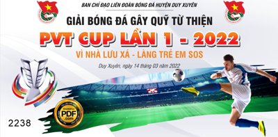 Download file tranh Market giải bóng đá gây quỹ từ thiện PVT cúp lần thứ 1 (file gốc PSD)