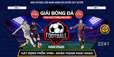 File gốc Market giải bóng đá gây quỹ từ thiện fle corelDRAW (in mica) trang trí