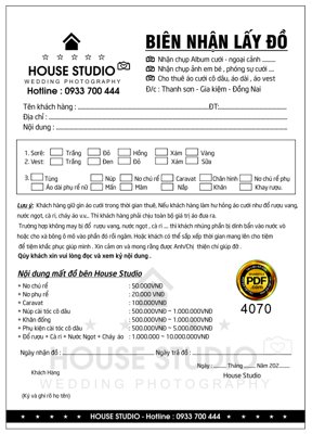File gốc Market giấy biên nhận lấy đồ House Studio file Corel (in lụa) trang trí tường