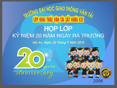 File gốc Market họp lớp kỷ niệm 20 năm trường ĐH giao thông vận tải (in 3D) cho trang trí