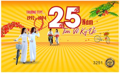 File gốc Market họp lớp trường THPT kỷ niệm 25 năm file Corel (ảnh rõ nét) để in