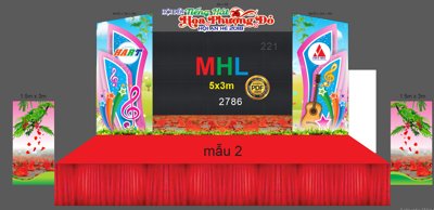 File ảnh Market hội diễn tiếng hát hoa phượng đỏ hội hè 2018 file cdr (gốc) in Hiflex