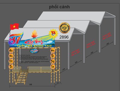 File gốc Market hội trại khát vọng tuổi trẻ sáng tạo file corel (in lụa) chi tiết cao