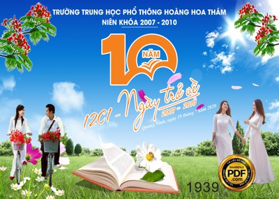 Tải file Market kỷ niệm 10 năm ngày trở về 12c1 THPT Hoàng Hoa Thám CDR (gốc) chủ đề phong thủy