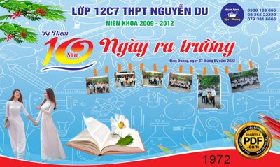 File gốc Market kỷ niệm 10 năm ngày tra trường THPT NGUYỄN DU CDR (in lụa) tranh thuận buồm