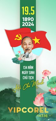 File gốc Market kỷ niệm 135 năm ngày sinh Bác Hồ file corel #9 (trang trí) cho phòng khách