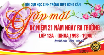 Tải file Market kỷ niệm 21 năm ngày ra trường THPT Hương Cần CDR (ảnh gốc) độ phân giải 300dpi
