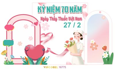 Download file tranh Market kỷ niệm 70 năm ngày thầy thuốc Việt Nam 27/2 #16 (file gốc PSD)