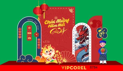 File gốc Market khu vực chụp ảnh chúc mừng năm mới 2024 #25 (PNG) chất lượng cao