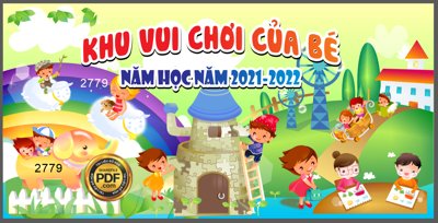 File tranh Market khu vui chơi của bé năm học 2021 - 2022 file cdr (ảnh gốc) độc quyền