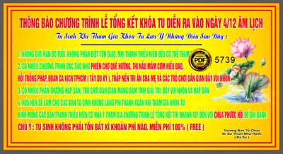 File in ấn cao cấp Market lễ tổng kết khóa tu chàu Phước Hội file corel (file gốc)