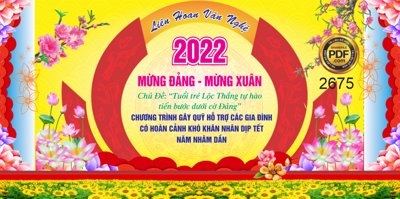 File tranh quảng cáo Market liên hoan văn nghệ 2022 - mừng đảng mừng xuân file CDR (file gốc) chuyên nghiệp