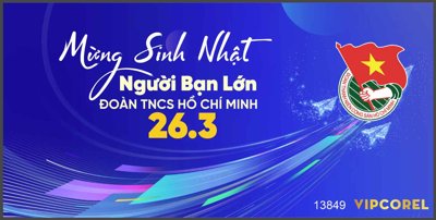 File tranh Market mừng sinh nhật Đoàn TNCS Hồ Chí Minh file corel (ảnh gốc) cho in ấn kỹ thuật số