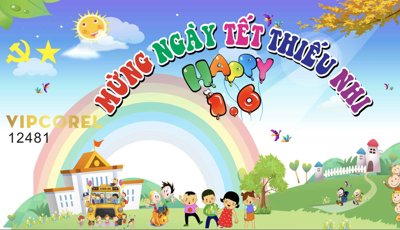 File gốc Market nền ngày Quốc Tế Thiếu Nhi 1/6 vector #31 (in tráng gương) nghệ thuật