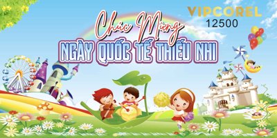 Tải file gốc Market nền ngày Quốc Tế Thiếu Nhi 1/6 vector #50 (bản PSD) chỉnh sửa được