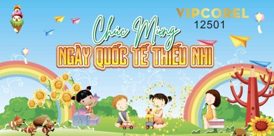 File tranh Market nền ngày Quốc Tế Thiếu Nhi 1/6 vector #51 (gốc) in film