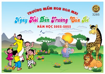 File tranh Market ngày hội đến trường của bé trường Hoa Mai (gốc) chủ đề con người