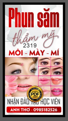 File PSD Market phun xăm thẩm mỹ Anh Thơ file CorelDRAW x5 (bản gốc) cho nhà in