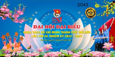 File gốc Market sân khấu Đại hội đoàn TNCS Hồ Chí Minh TP. Thủ Đức #4 (chuẩn CMYK) cho nhà in