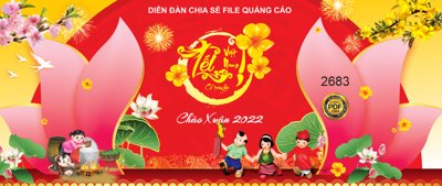 File tranh Market tết việt nam cổ truyền chào xuân 2022 file cdr (gốc) in vải canvas