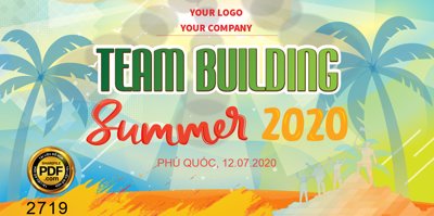 File gốc Market team building Summer 2020 Phú Quốc file CDR (in ấn) màu sắc trung thực